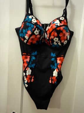 City Chic Black One-Piece Swimsuit with underwire